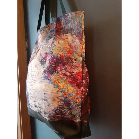 Claude Monet Impressionist Painting Tote Bag Green - Picture 3 of 9